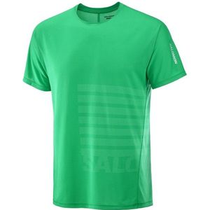 Salomon Sense Aero Graphic Hardloopshirt (Heren |groen)