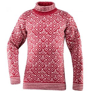 Devold - Svalbard High Neck - Gebreide Trui - Rood/Wit