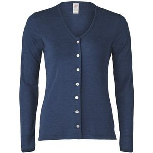 Engel Natuur, licht gebreid jack, 70% wol (kbT) 30% zijde, marineblauw, XS