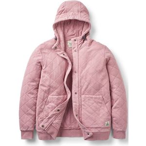 Passenger Womens Clementine Recy Quilted Popper Up Hoodie Hoodie (Dames |roze)