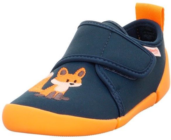 Superfit - VENTI WMS - Pantoffels - Donkerblauw-oranje vos - Blote Voeten Schoen met Klittenbandsluiting