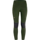 FJALLRAVEN Abisko Trekking Tights Pro W - Deep Forest-Iron Grey Leggings