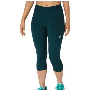 Asics - Women's Road High Waist Capri Tight - Hardlooplegging - Blauw - Stretch, 78% Polyester, 22% Elastaan