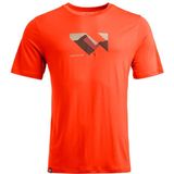 Ortovox - 140 Cool Landscape - T-Shirt - Oranje - Merinowol/Lyocell