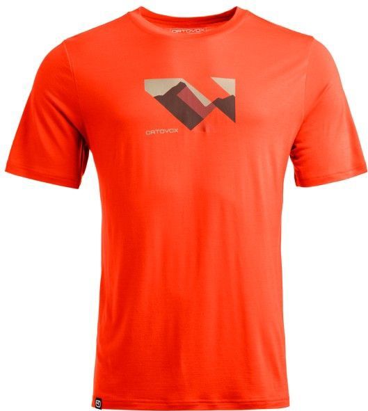 Ortovox - 140 Cool Landscape - T-Shirt - Oranje - Merinowol/Lyocell