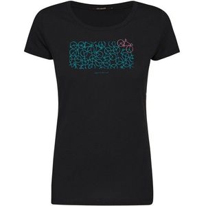 GreenBomb Womens Bike Connect Loves T-Shirts T-shirt (Dames |zwart)