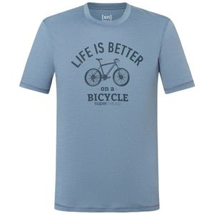 supernatural Better Bike Tee Merinoshirt (Heren |grijs)
