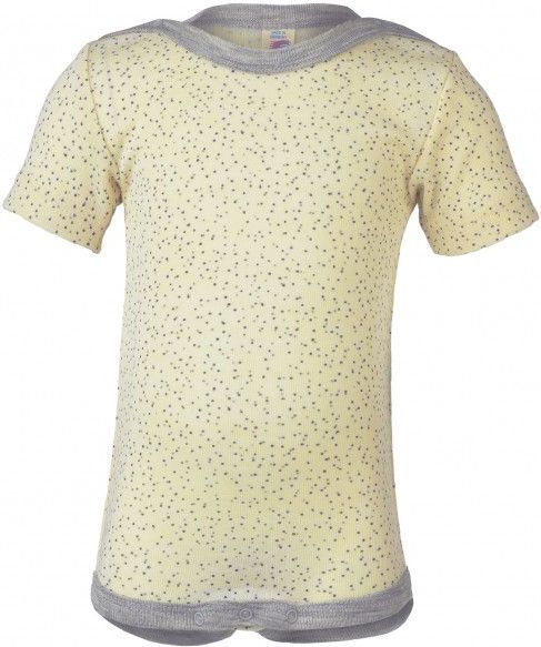 Engel - Romper S/S - Wol - Crème met Stippen