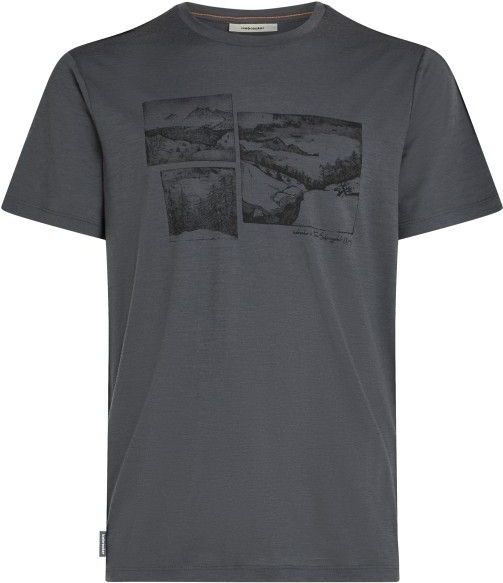 Icebreaker - Merino 150 Tech Lite S/S Tee The Climb - Merinoshirt - Blauw