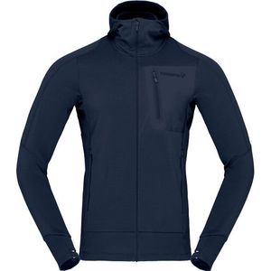 Norrona Falketind Power Grid Hood Fleecevest (Heren |blauw)