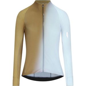 Q365 Womens Gregarius Hybrid Big Fade L/S Jersey Fietsshirt (Dames |grijs)