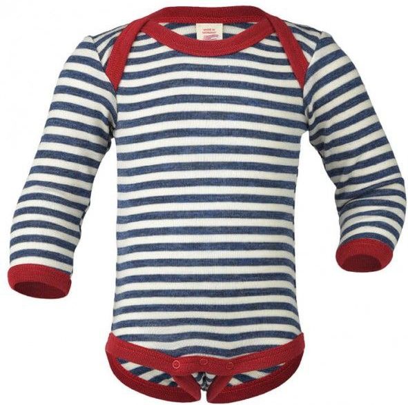 Engel - Bodysuit - Blauw Melange - 100% Merinowol