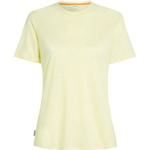 Icebreaker Womens Merino Linen S/S Tee Stripe Merinoshirt (Dames |geel)