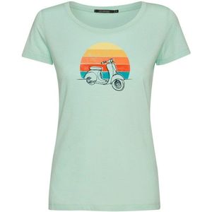 GreenBomb Womens Lifestyle Scooter Loves T-Shirts T-shirt (Dames |groen)