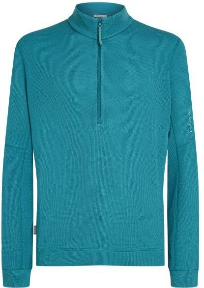 Icebreaker Merino Blend 260 Waffle Knit Wander L/S 1/2 Zip Merinoshirt (Heren |turkoois)