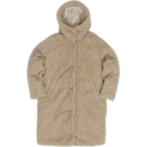 Mazine Womens Faux-Fur Coat Lange jas (Dames |beige)