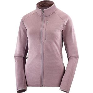 Salomon Womens Essential Lightwarm Full Zip Fleece Fleecevest (Dames |roze)