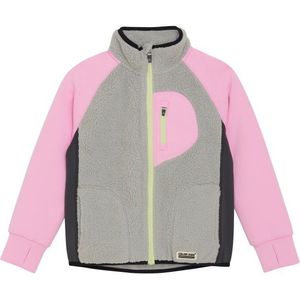 Color Kids Kids Teddy Jacket with Fleece Sleeves Fleecevest (Kinderen |grijs)
