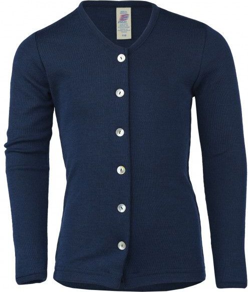 Engel - Kinder Cardigan - Wollen Vest - Blauw