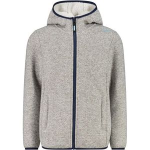 CMP Girls Jacket Fix Hood Bonded Knitted w Fur Fleecevest (Kinderen |grijs)