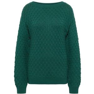 Tranquillo Womens Gemusterter Strickpullover Trui (Dames |groen)