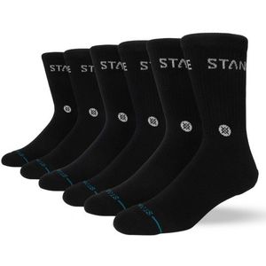 Stance Origin 6 Pack Crew Multifunctionele sokken (zwart)