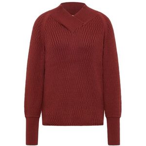 Tranquillo Womens Lockerer Strickpullover Trui (Dames |rood)