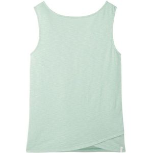 Tranquillo Womens Top in Wickeloptik Top (Dames |groen/grijs)