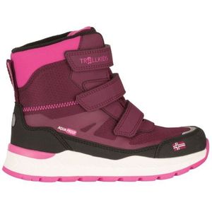 TROLLKIDS - RAULAND WINTER BOOTS - Kuitlaarzen - Redwood/Magenta - Waterdicht - Klittenbandsluiting
