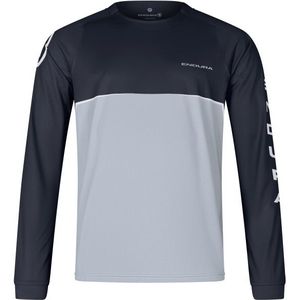 Endura Core Printed L/S Tee Fietsshirt (Heren |blauw/grijs)