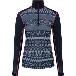 Kari Traa Womens Live Half Zip Merino-ondergoed (Dames |blauw)