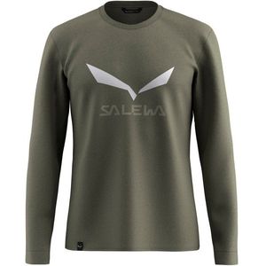 Salewa - Solidlogo Dry L/S Tee - Longsleeve - Olijfgroen