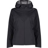 CMP Womens Extralight Softshell Jacket w/ Fix Hood Softshelljack (Dames |zwart/grijs)
