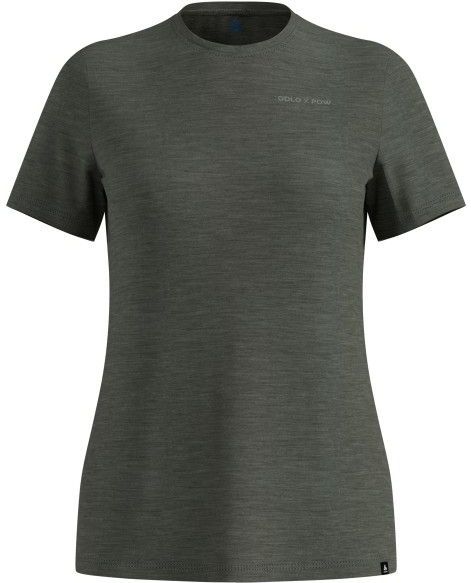 Odlo - X Pow Merino Tencel T-Shirt - Grijs - Crew Neck - S/S Merinoshirt