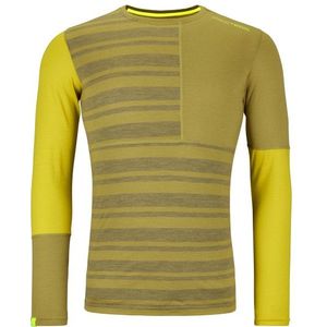 Ortovox 185 RockNWool Long Sleeve Merino-ondergoed (Heren |geel/olijfgroen)