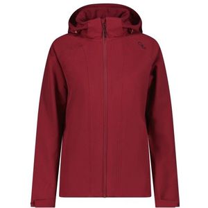 CMP Womens Jacket Zip Hood Stretch Softshell Softshelljack (Dames |rood |waterdicht)