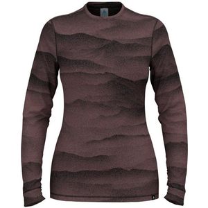 Odlo Womens Merino Ridgelines Bl Top Crew Neck L/S Merino-ondergoed (Dames |bruin)