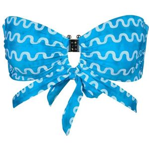 Seafolly Womens Soundwave U Wire Bandeau Bra Bikinitop (Dames |blauw)
