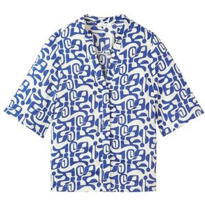 Tranquillo Womens Bluse aus Ecovero Viskose T-shirt (Dames |blauw)