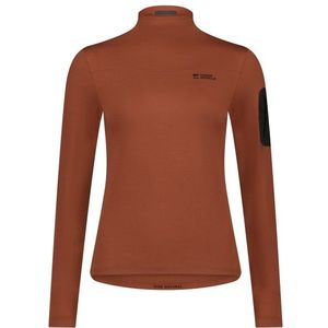 Mons Royale - Diversion Merino Mock Neck L/S - Fietsshirt - Bruin
