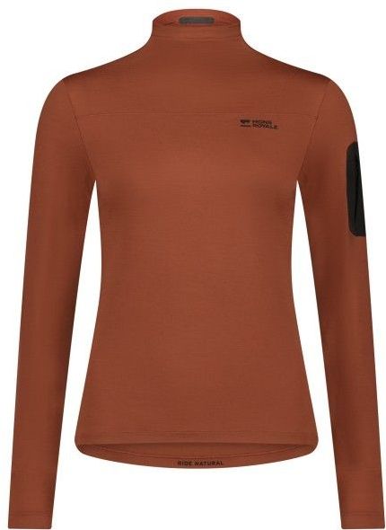 Mons Royale - Diversion Merino Mock Neck L/S - Fietsshirt - Bruin