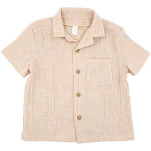maximo Kids Mini Boy Hemd S/S Musselin T-shirt (Kinderen |beige)