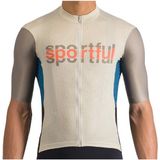 Sportful - Supergiara Logo Jersey - Grijs Groen - Korte Mouwen