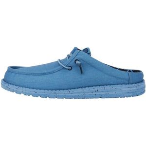 HeyDude Wally Slip Canvas Sandalen (Heren |blauw)