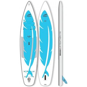 Indiana 116 Feather Inflatable SUP-board (wit/blauw)