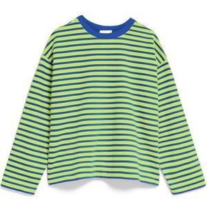 ARMEDANGELS Womens Frankaa  Stripe Trui (Dames |groen)