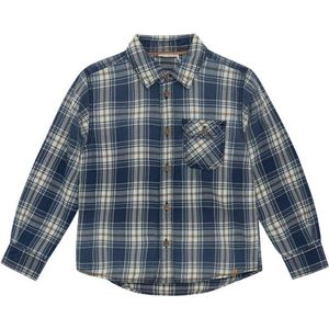 Minymo - Kids Shirt L/S Check - Overhemd - Grijs/Blauw