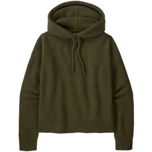Patagonia Womens Rec Wool-Blend Hooded Pullover Sweater Hoodie (Dames |olijfgroen)