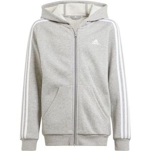 adidas Kids Essentials 3-Stripes Fleece Fullzip Hoodie Hoodie (Kinderen |grijs)