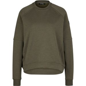 Stoic Womens MerinoFleece335 MMXX Lulea Crew Merinotrui (Dames |bruin/olijfgroen)